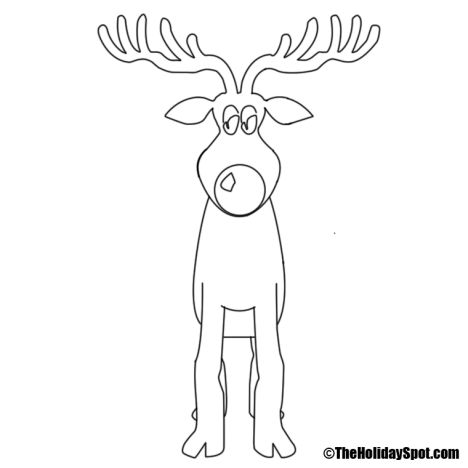 Reindeer Face Coloring Pages - Part 1